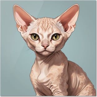 DEVON REX CAT Posters and Art